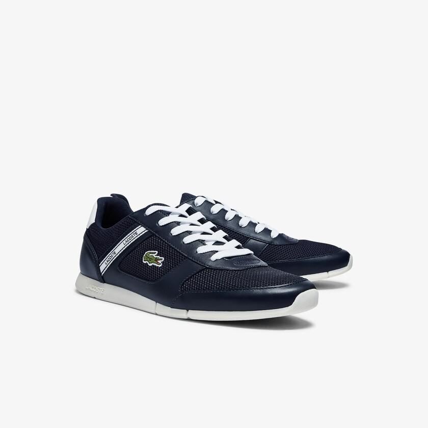 Tenis Lacoste Masculino Azul Marinho Branco Menerva Sport Textile and Leather FV4-49724H7