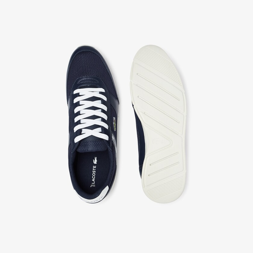 Tenis Lacoste Masculino Azul Marinho Branco Menerva Sport Textile and Leather FV4-49724H7