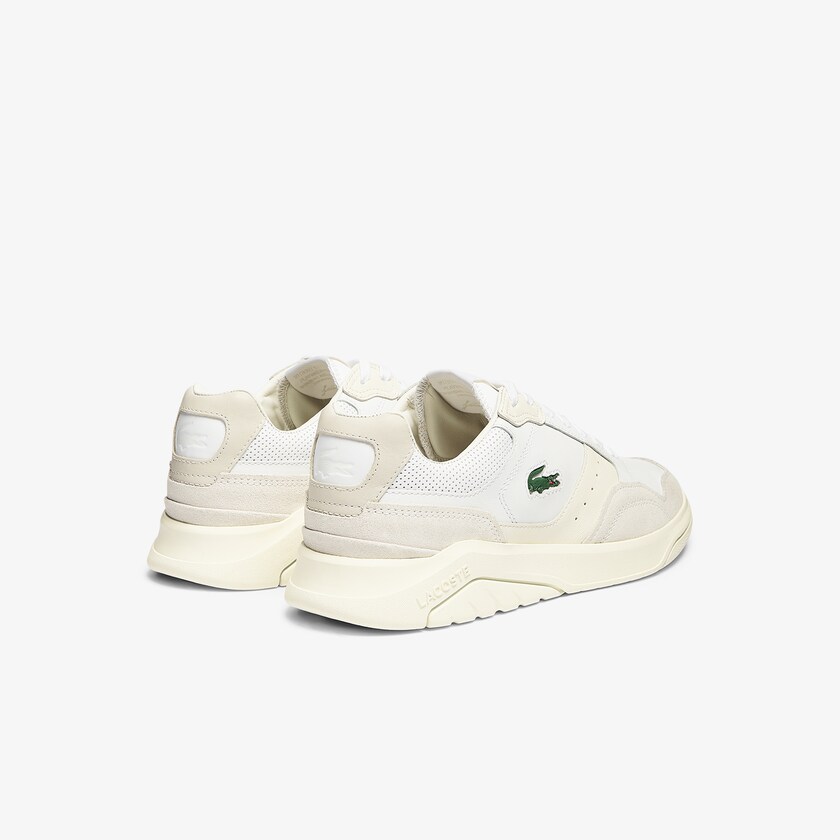 Tenis Lacoste Masculino Branco Cinzentas Men’s Game Advance Luxe Leather and Suede HF9-38493Z1