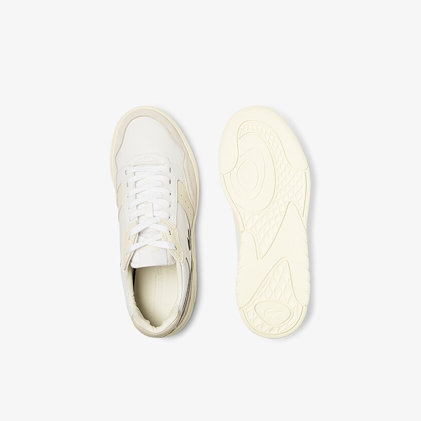 Tenis Lacoste Masculino Branco Cinzentas Men’s Game Advance Luxe Leather and Suede HF9-38493Z1