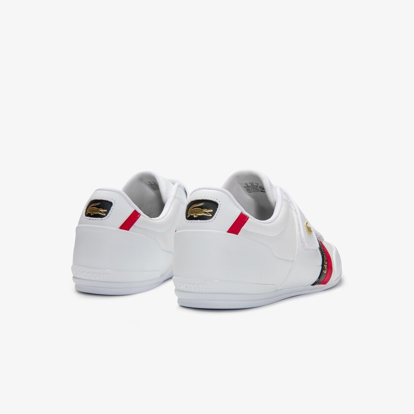 Tenis Lacoste Masculino Branco Vermelhas Misano Strap Leather and Synthetic KU1-45264S2