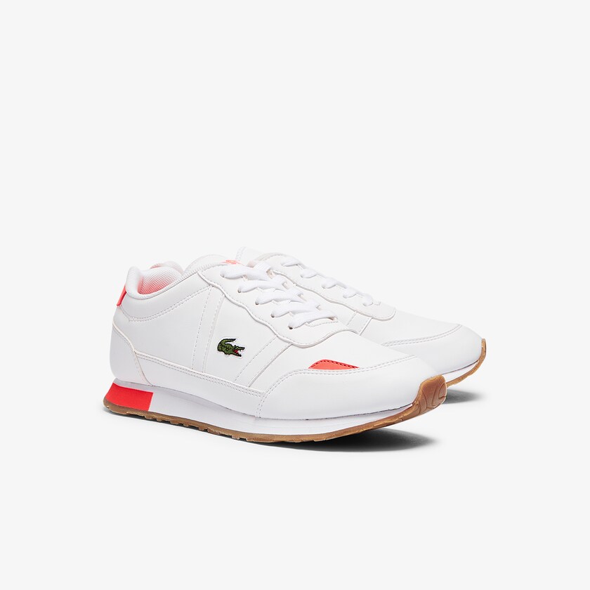 Tenis Lacoste Criança Branco Bege Partner Textile QT7-82688V4