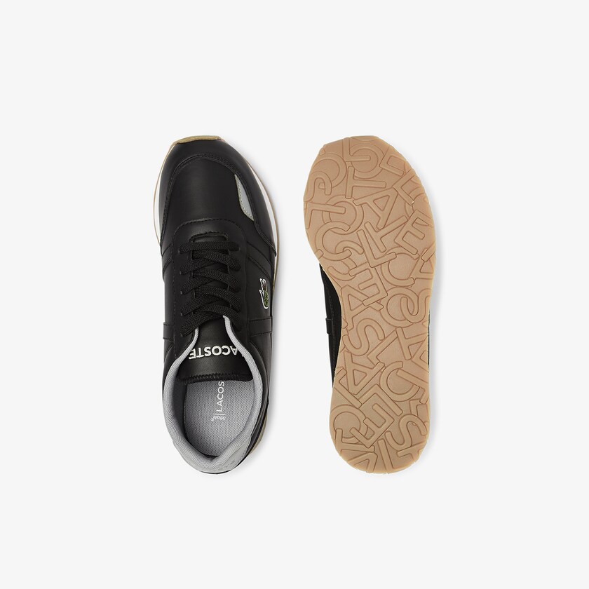 Tenis Lacoste Criança Pretas Partner Textile XM2-84588Z5