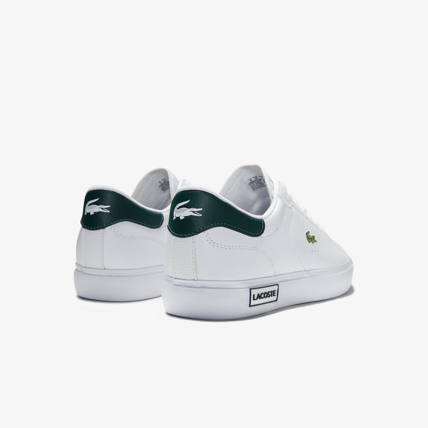 Tenis Lacoste Masculino Branco Verdes Escuro Power Court Low Top XV2-79777S5