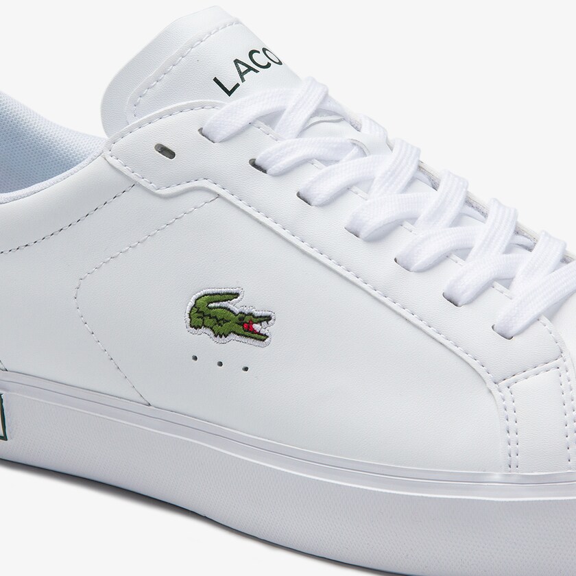 Tenis Lacoste Masculino Branco Verdes Escuro Power Court Low Top XV2-79777S5