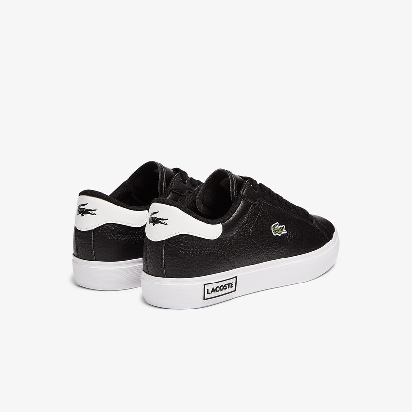 Tenis Lacoste Feminino Pretas Branco Powercourt Leather and Synthetic NN0-50155E5