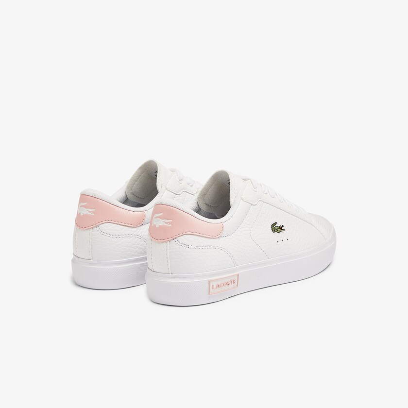 Tenis Lacoste Feminino Branco Luz Rosa Powercourt Leather and Synthetic AE3-05250O5