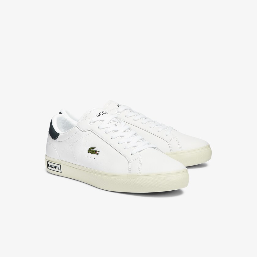 Tenis Lacoste Masculino Branco Powercourt Smooth Leather WY6-35593T8