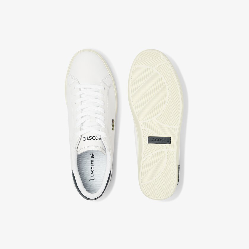 Tenis Lacoste Masculino Branco Powercourt Smooth Leather WY6-35593T8