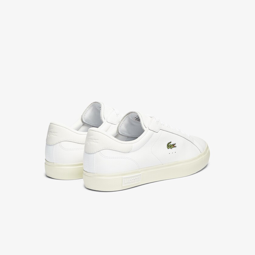 Tenis Lacoste Masculino Branco Branco Powercourt Smooth Leather QP7-91409B8