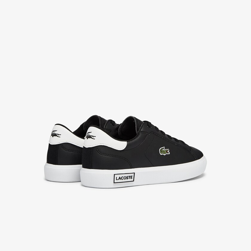 Tenis Lacoste Criança Pretas Branco Powercourt Synthetic SY9-64576J6