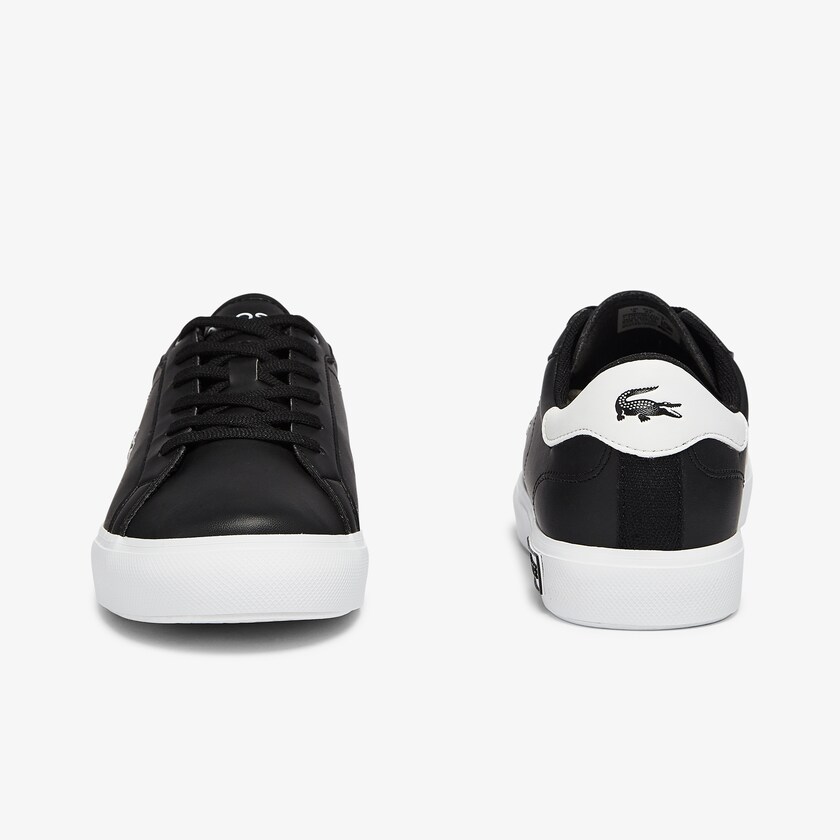 Tenis Lacoste Criança Pretas Branco Powercourt Synthetic SY9-64576J6