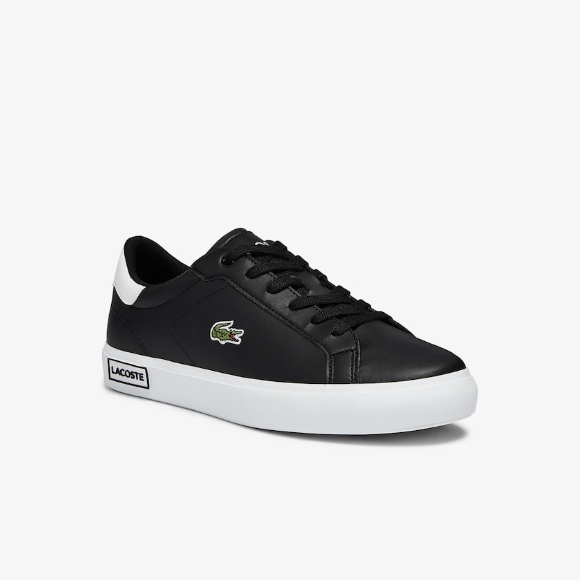 Tenis Lacoste Criança Pretas Branco Powercourt Synthetic SY9-64576J6