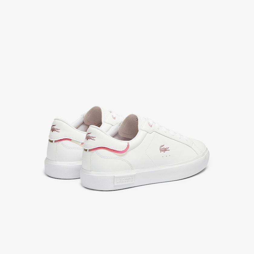 Tenis Lacoste Criança Branco Rosa Powercourt Synthetic Metallic Accent VS8-50125P9