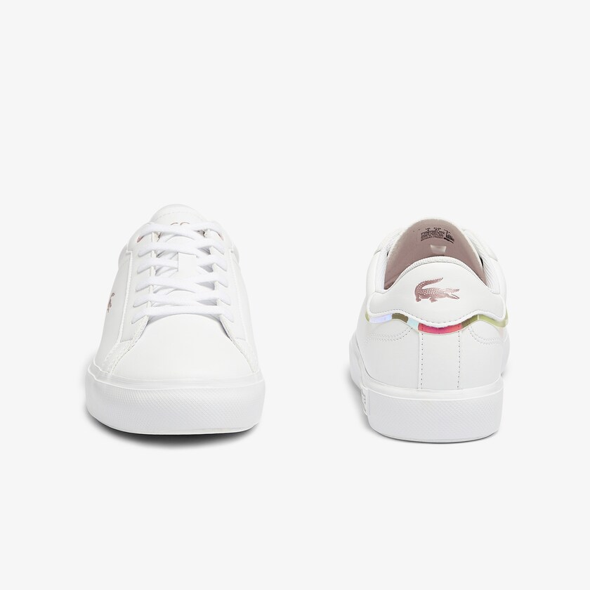 Tenis Lacoste Criança Branco Rosa Powercourt Synthetic Metallic Accent VS8-50125P9