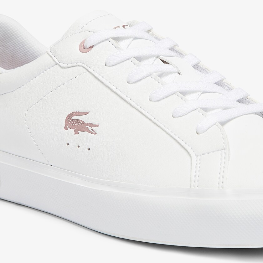Tenis Lacoste Criança Branco Rosa Powercourt Synthetic Metallic Accent VS8-50125P9