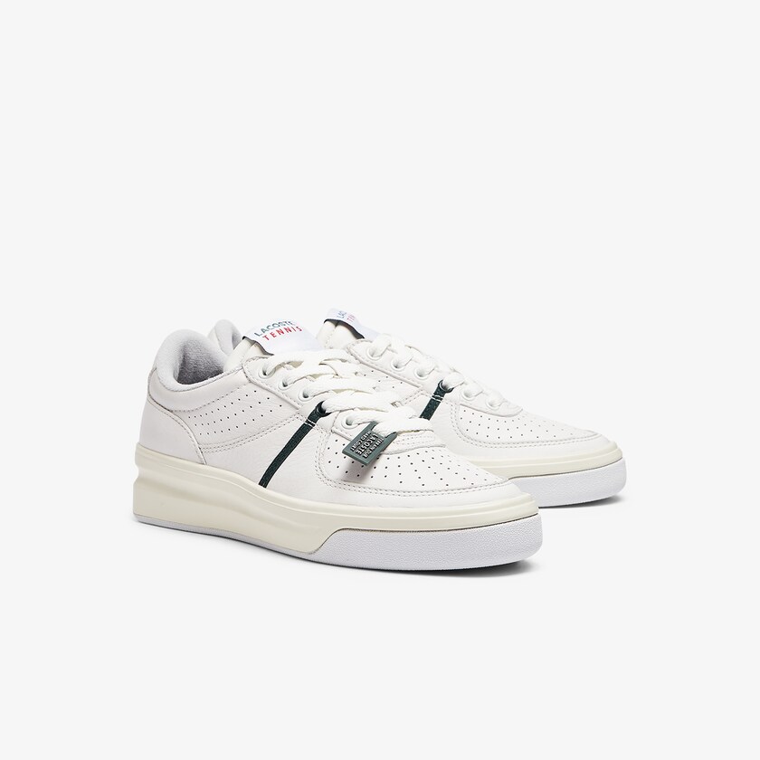 Tenis Lacoste Feminino Branco Bege Quantace Leather VN4-12231U3