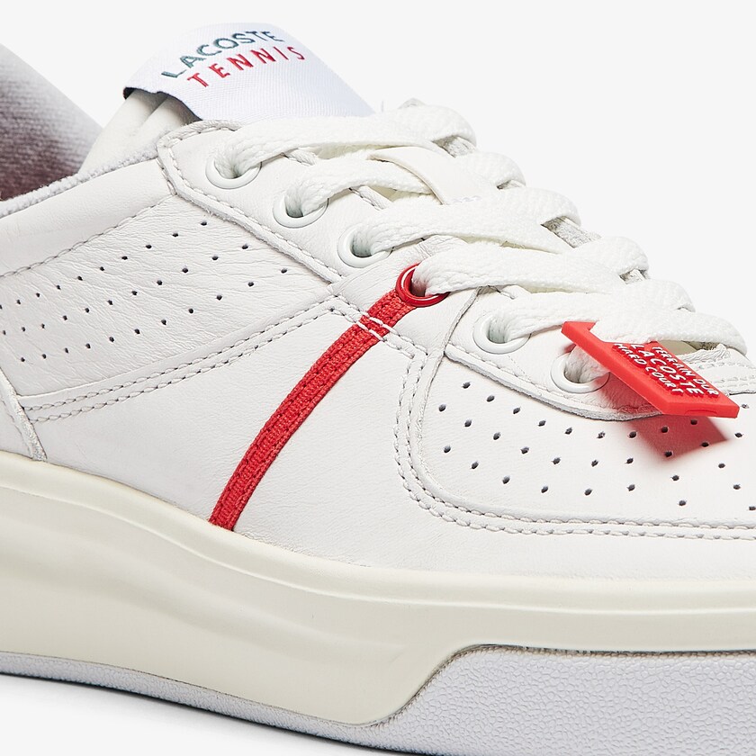 Tenis Lacoste Feminino Vermelhas Branco Quantace Leather WQ8-40144C1