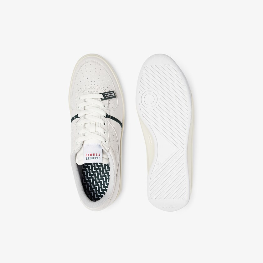 Tenis Lacoste Masculino Branco Bege Quantace Leather OH1-25692Q7