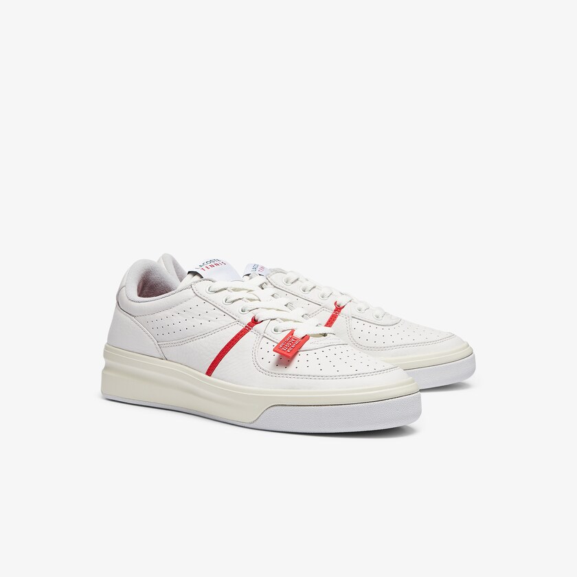 Tenis Lacoste Masculino Vermelhas Branco Quantace Leather DO6-60306S1