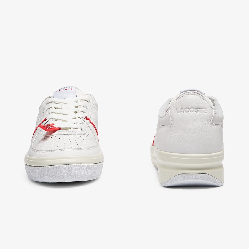 Tenis Lacoste Masculino Vermelhas Branco Quantace Leather DO6-60306S1