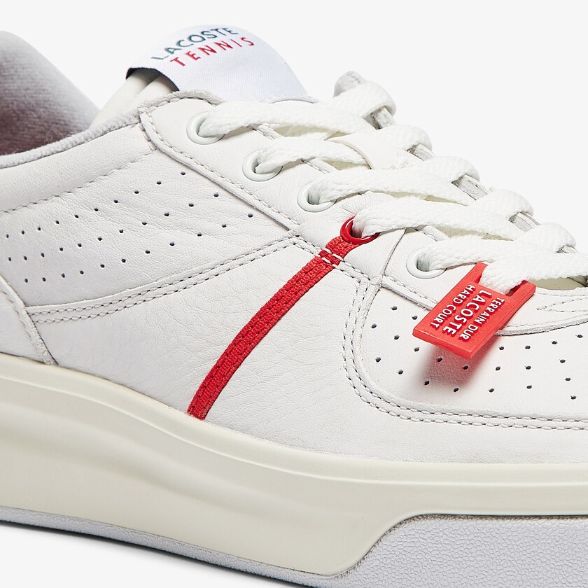 Tenis Lacoste Masculino Vermelhas Branco Quantace Leather DO6-60306S1
