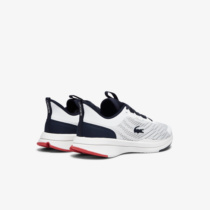 Tenis Lacoste Feminino Branco Azul Marinho Run Spin Textile RN3-44084G5