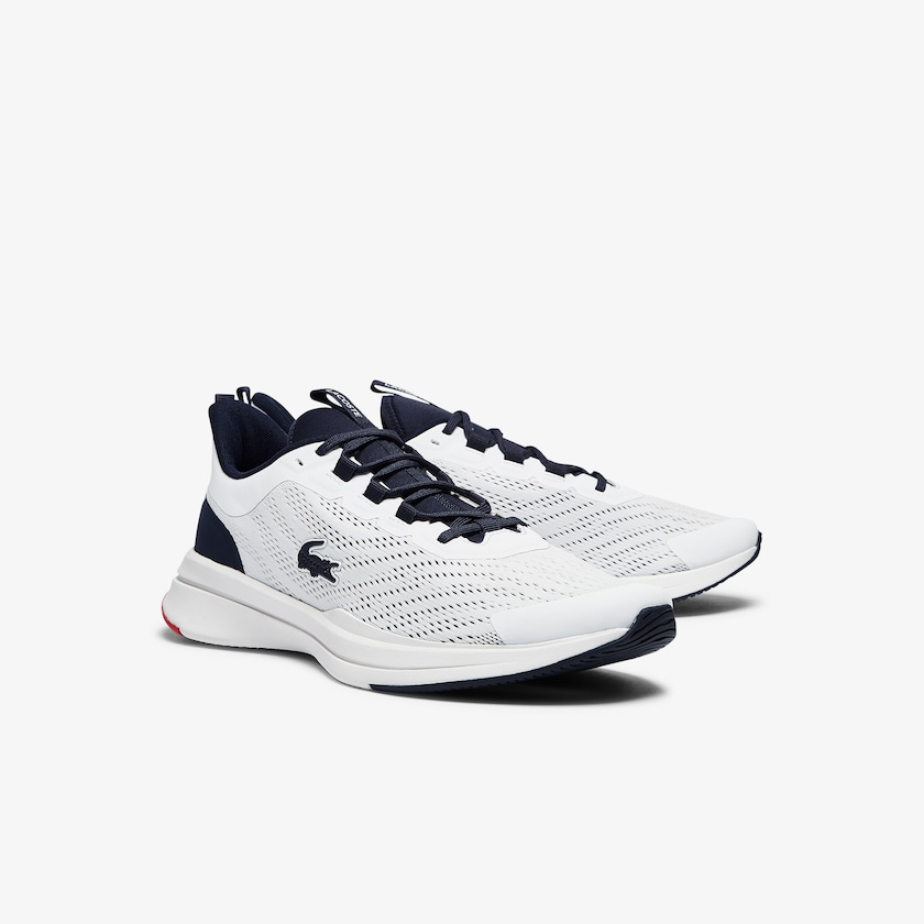 Tenis Lacoste Masculino Branco Azul Marinho Run Spin Textile WL7-87278P1