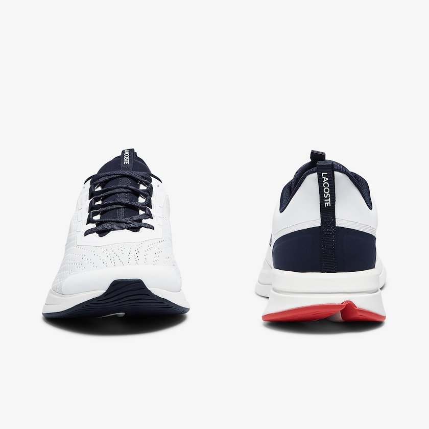 Tenis Lacoste Masculino Branco Azul Marinho Run Spin Textile WL7-87278P1