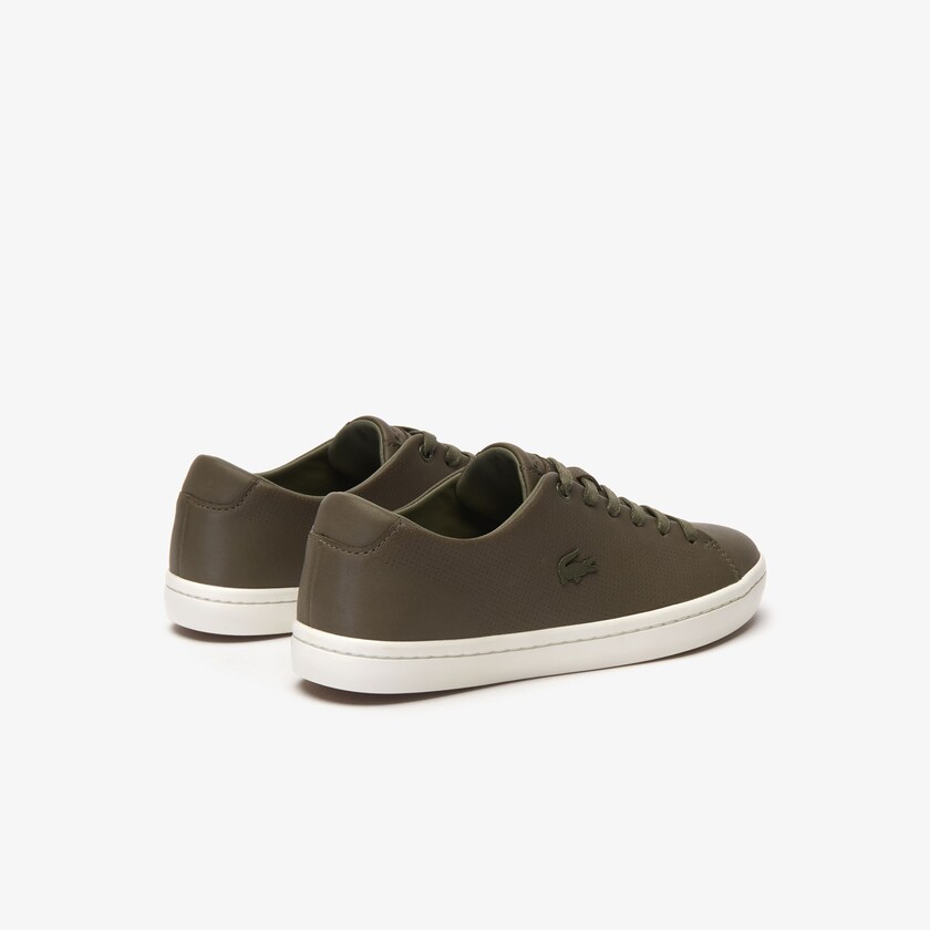 Tenis Lacoste Feminino Caqui Escuro Branco Showcourt 2.0 Leather ER5-80428C3