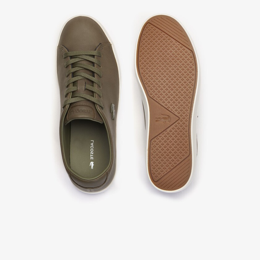 Tenis Lacoste Feminino Caqui Escuro Branco Showcourt 2.0 Leather ER5-80428C3