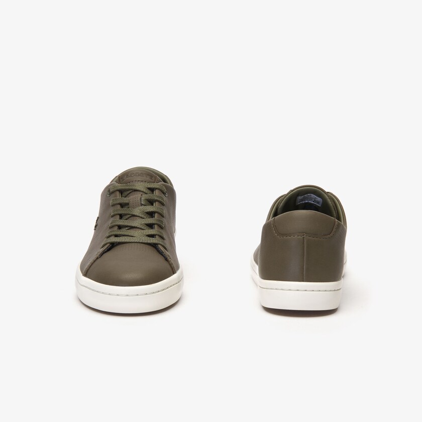 Tenis Lacoste Feminino Caqui Escuro Branco Showcourt 2.0 Leather ER5-80428C3