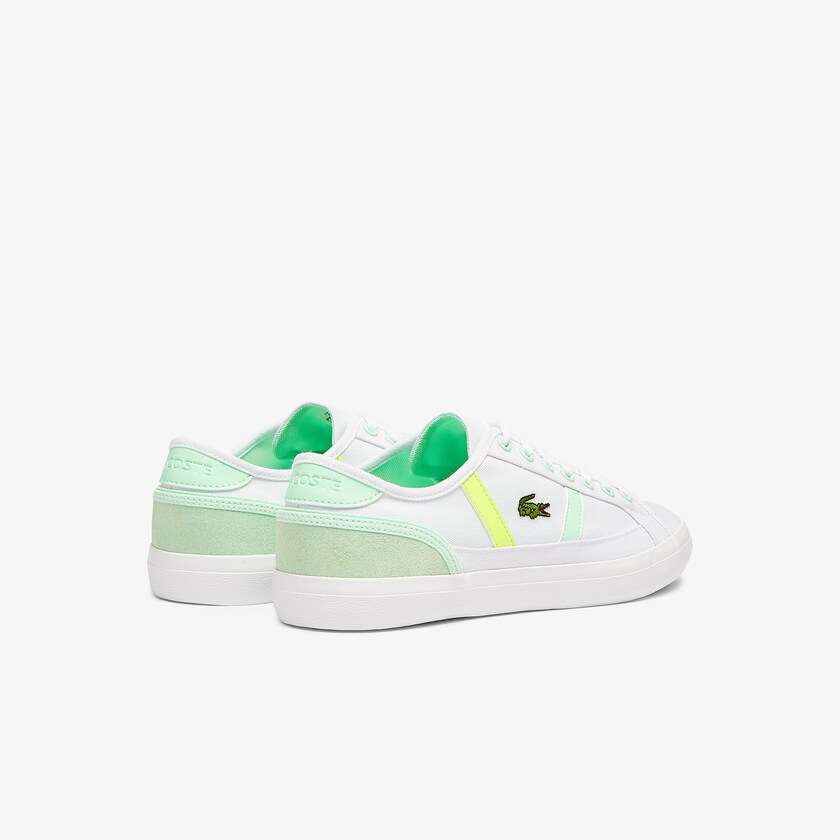 Tenis Lacoste Masculino Branco Luz Verdes Sideline Canvas TW8-63416K3