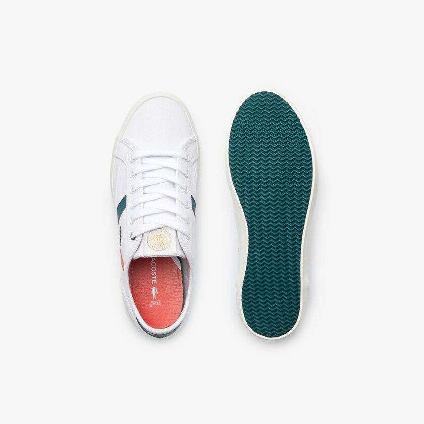 Tenis Lacoste Feminino Branco Verdes Sideline Roland Garros GR2-16001L1