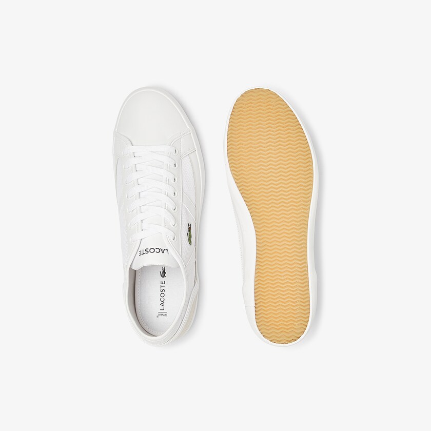 Tenis Lacoste Masculino Branco Sideline Textile and Leather YY6-12721C4