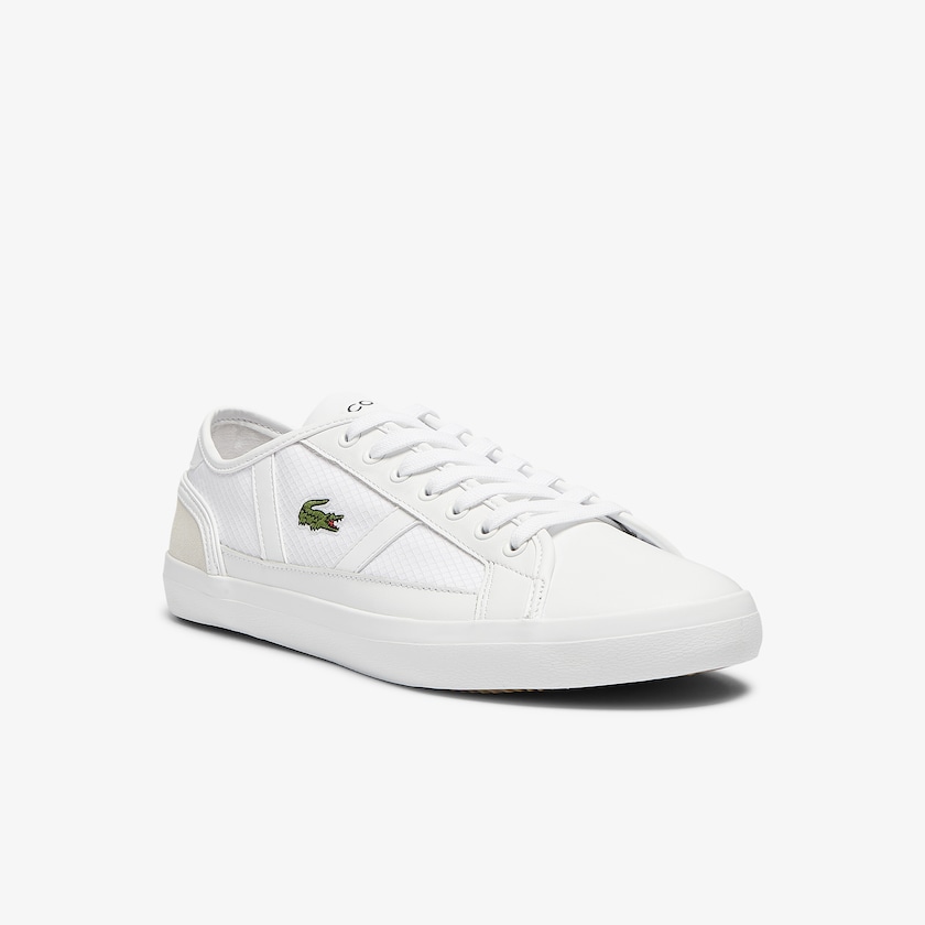 Tenis Lacoste Masculino Branco Sideline Textile and Leather YY6-12721C4