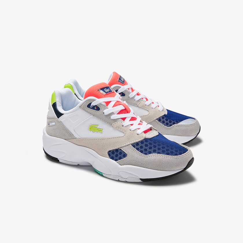 Tenis Lacoste Feminino Luz Cinzentas Luz Verdes Storm 96 LO Colourblock Textile PS2-42674A4