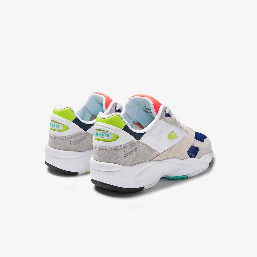 Tenis Lacoste Feminino Luz Cinzentas Luz Verdes Storm 96 LO Colourblock Textile PS2-42674A4