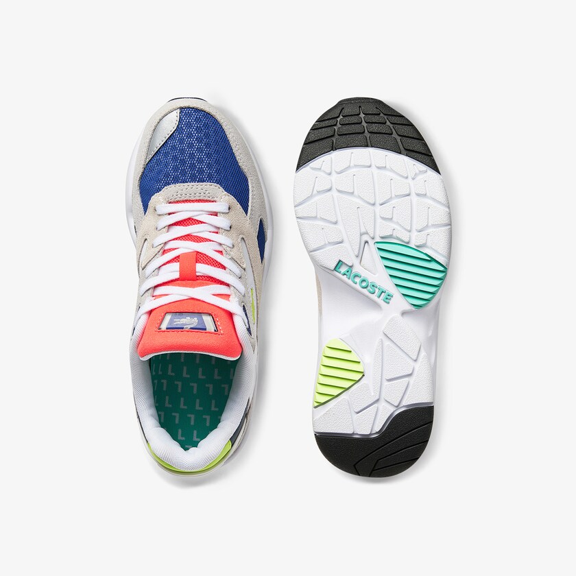 Tenis Lacoste Feminino Luz Cinzentas Luz Verdes Storm 96 LO Colourblock Textile PS2-42674A4