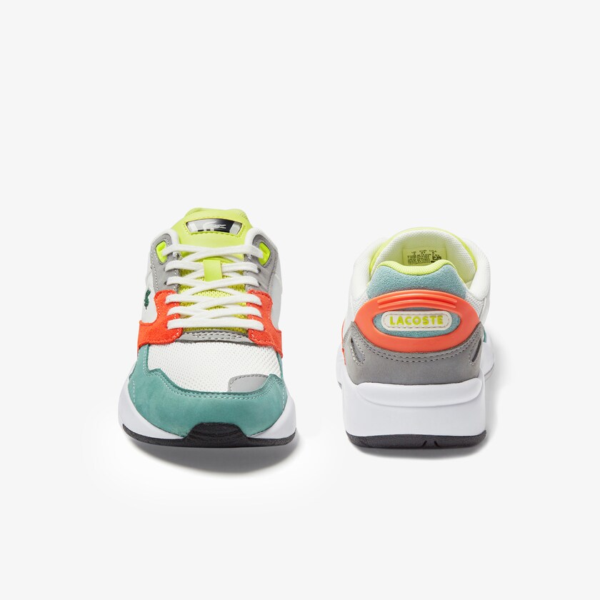 Tenis Lacoste Feminino Laranja Luz Verdes Storm 96 LO Mesh and Leather LM0-91099C2