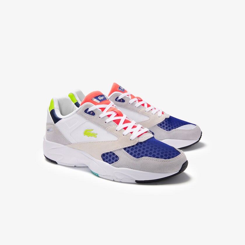 Tenis Lacoste Masculino Luz Cinzentas Luz Verdes Storm 96 LO Textile, Synthetic and Suede IM4-29222D8