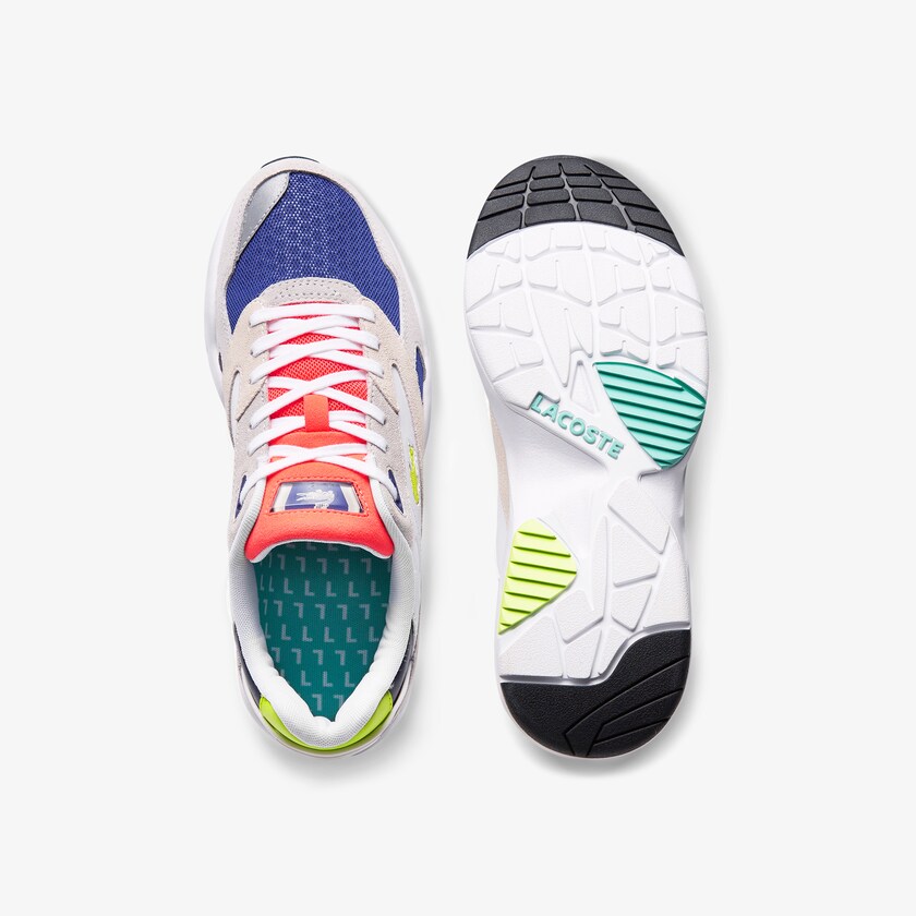 Tenis Lacoste Masculino Luz Cinzentas Luz Verdes Storm 96 LO Textile, Synthetic and Suede IM4-29222D8