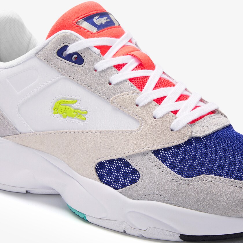 Tenis Lacoste Masculino Luz Cinzentas Luz Verdes Storm 96 LO Textile, Synthetic and Suede IM4-29222D8