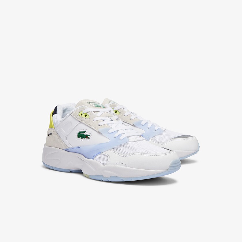 Tenis Lacoste Masculino Branco Coral Storm 96 LO Textile and Leather SU5-14961N9