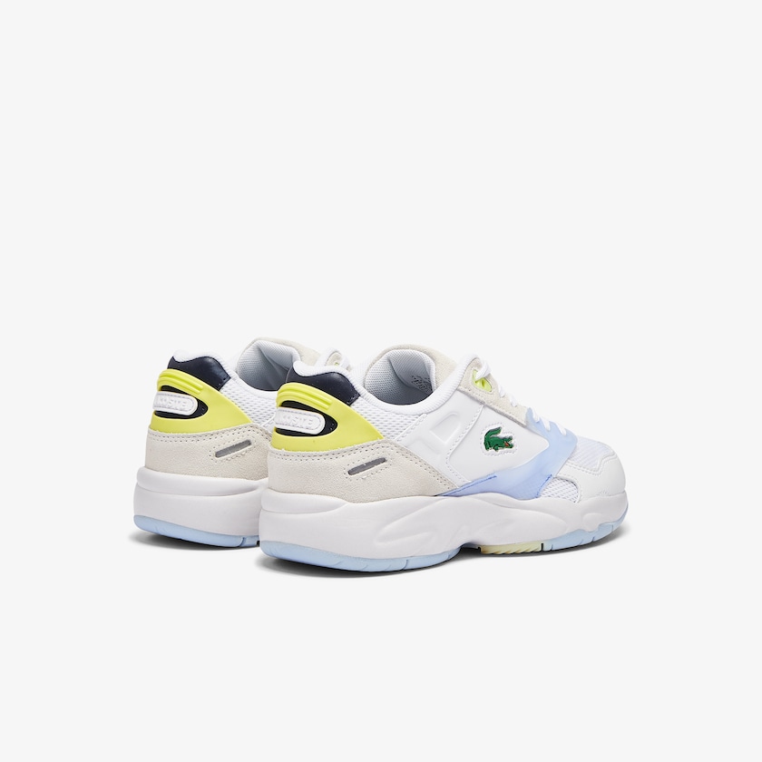 Tenis Lacoste Feminino Branco Coral Storm 96 LO Textile and Leather PI0-90709U3