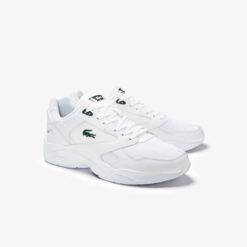 Tenis Lacoste Masculino Branco Verdes Escuro Storm 96 LO Textile and Leather MB8-55685O8