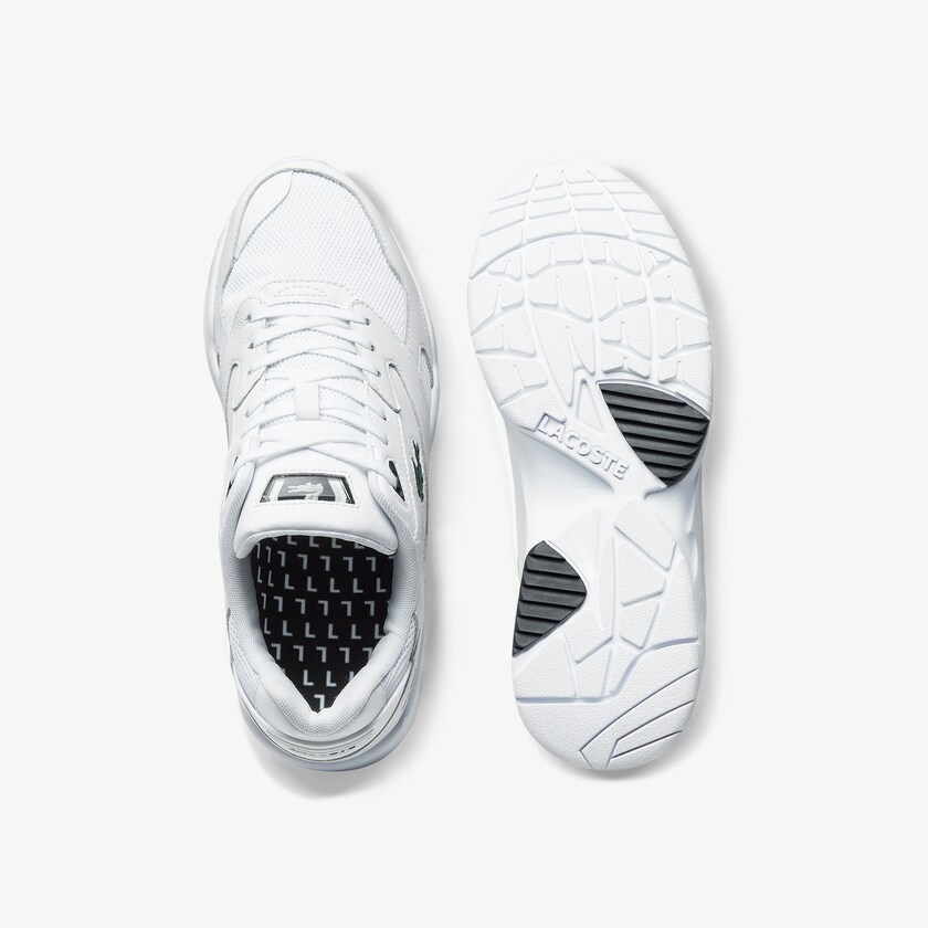 Tenis Lacoste Masculino Branco Verdes Escuro Storm 96 LO Textile and Leather MB8-55685O8
