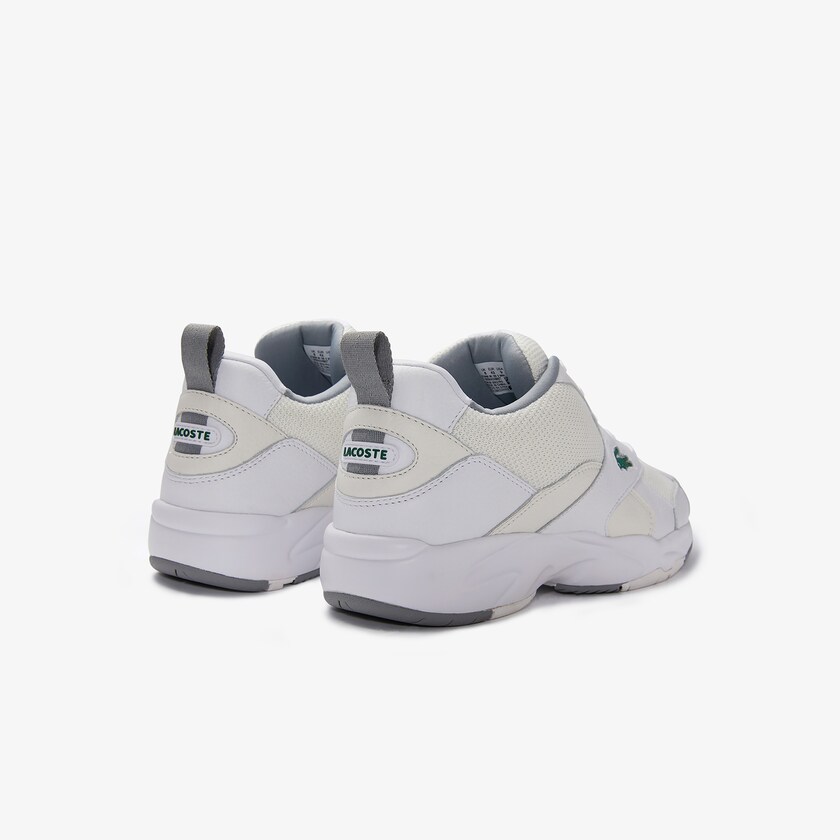 Tenis Lacoste Masculino Branco Branco Storm 96 Leather and Textile WW0-55835D0