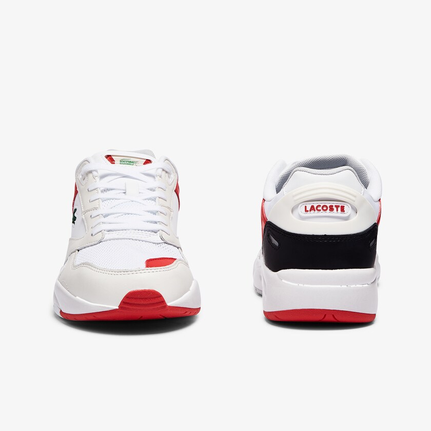 Tenis Lacoste Masculino Branco Vermelhas Storm 96 Lo Mesh Colour-Pop YS0-89328V1