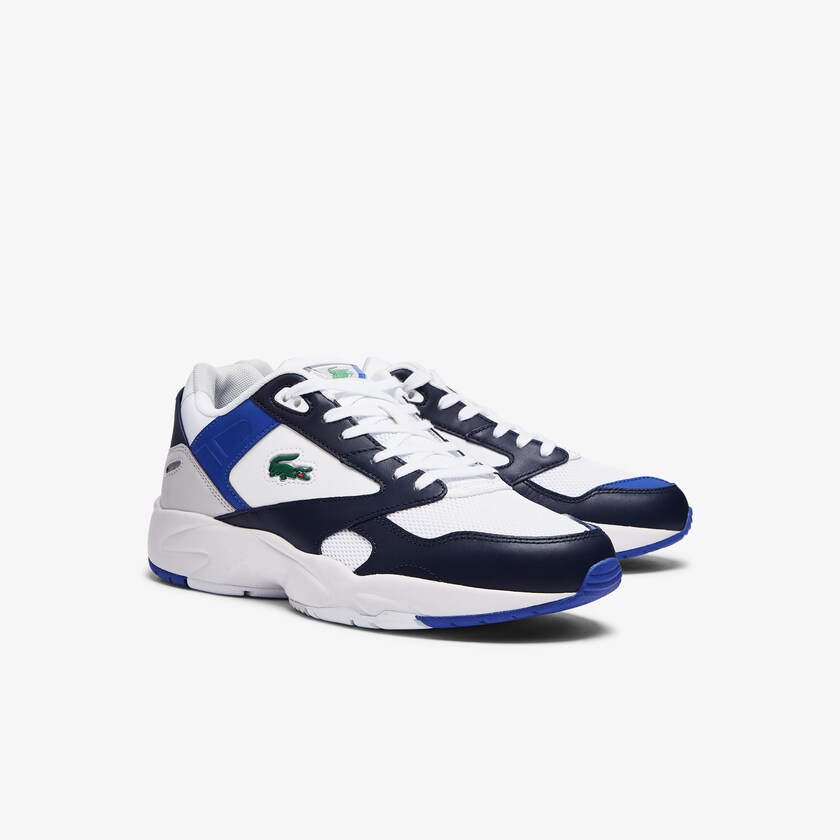 Tenis Lacoste Masculino Branco Azul Marinho Storm 96 Lo Mesh Colour-Pop MM6-35383Y2